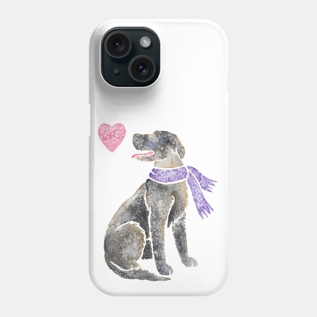 Watercolour Irish Wolfhound Phone Case by animalartbyjess