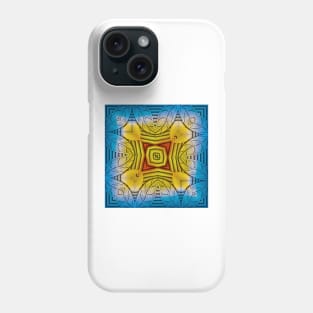 creative inspired by nature rainbow coloured square composition design Phone Case