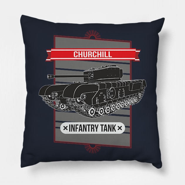 Infantry tank churchill Pillow by FAawRay