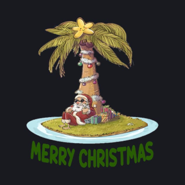 Christmas Palm Tree Tropical Xmas Coconut by Daysy1