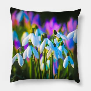 Spring Snowdrops Pillow