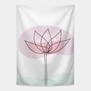 FLOWER - Abstract Line Art Tapestry