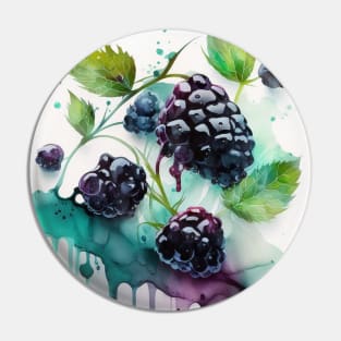 Blackberries Fruit Fresh Splash Pin