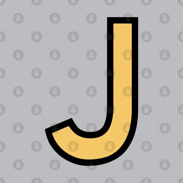 Funky Yellow Letter J by Thespot