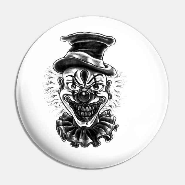 scary laugh jocker-clown face Pin by A1designs