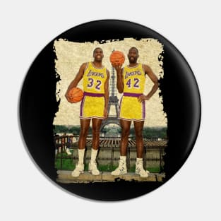 Magic Johnson and James Worthy, 1991 Pin