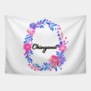 Chingona Floral Watercolor design Tapestry