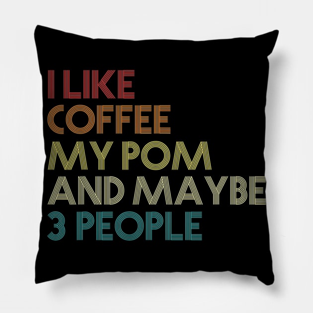 I Like Coffee My Pomeranian And Maybe 3 People Pillow by IainDodes