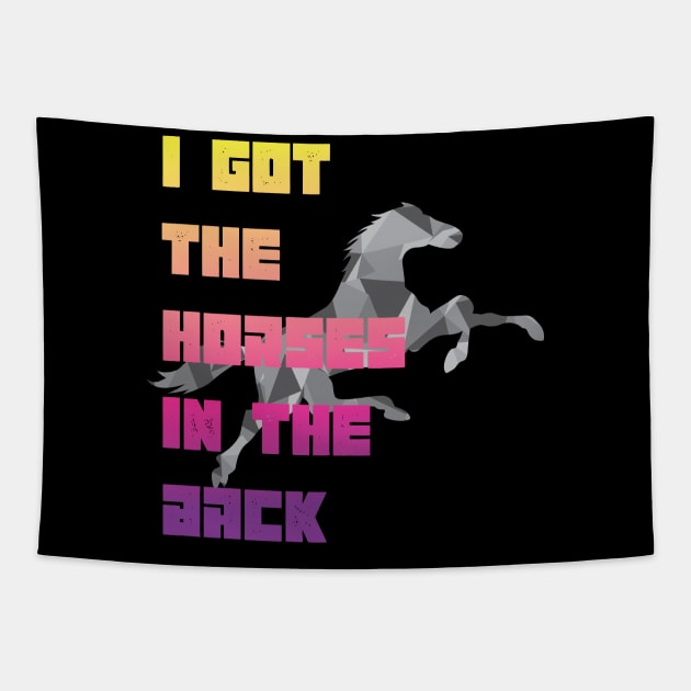 I Got The Horses In The Back Old Town Road funny country music Tapestry by MaryMary