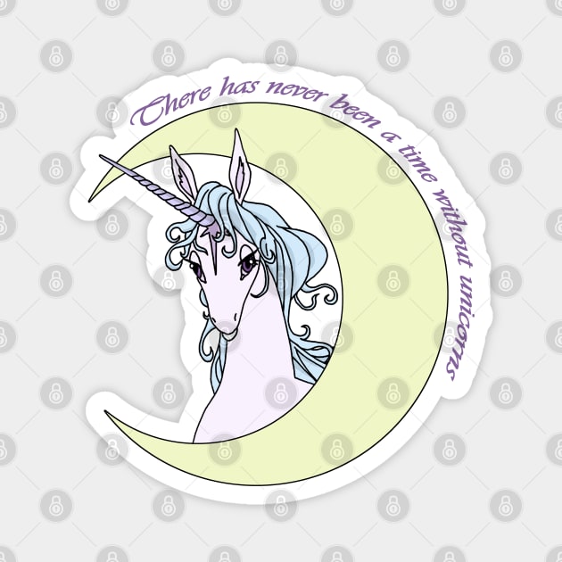 The Last Unicorn Moon Magnet by WickedFaery