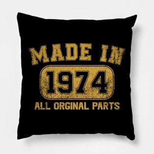 Made In 1974 Birthday Gifts 50 Years Old 50th Bday Present Pillow