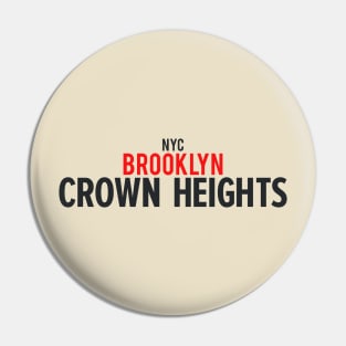 New York Crown Heights - Crown Heights Brooklyn Schriftzug - Crown Heights Logo Pin