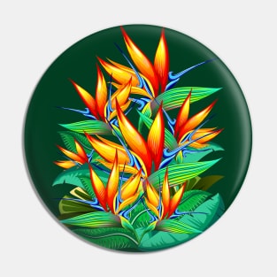 Bird of Paradise Flower Exotic Nature Pin