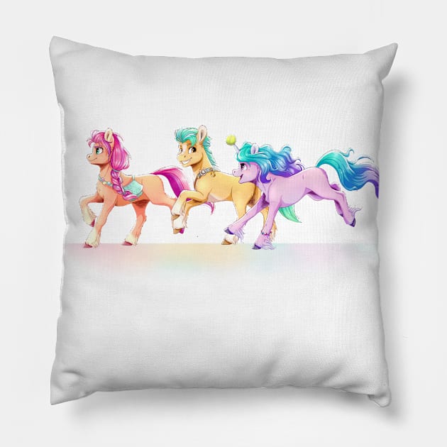 New Pones, New Adventure! Pillow by GaelleDragons