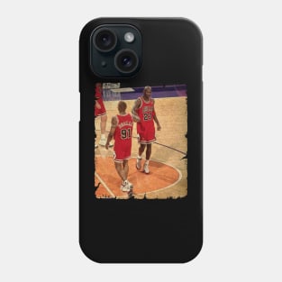 Michael Jordan and Dennis Rodman on Chicago Bulls Phone Case