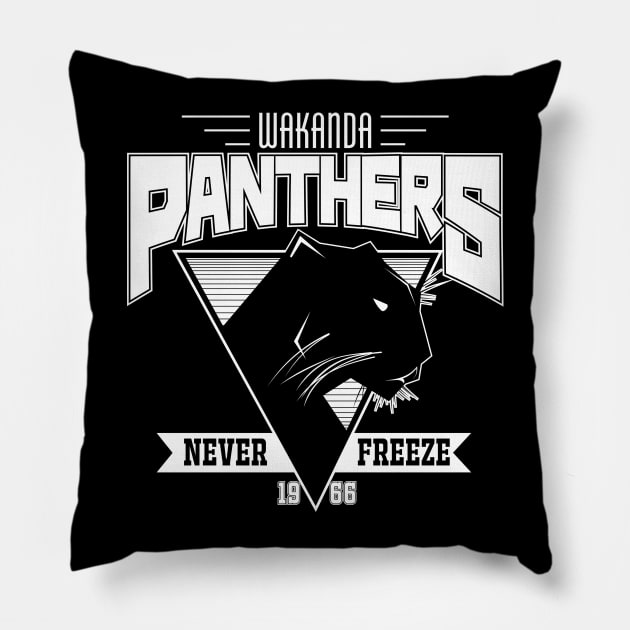 Wakanda Panthers Pillow by MoustacheRoboto