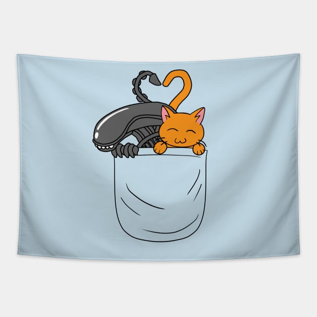 Alien and Jonesy Pocket Tapestry by CCDesign