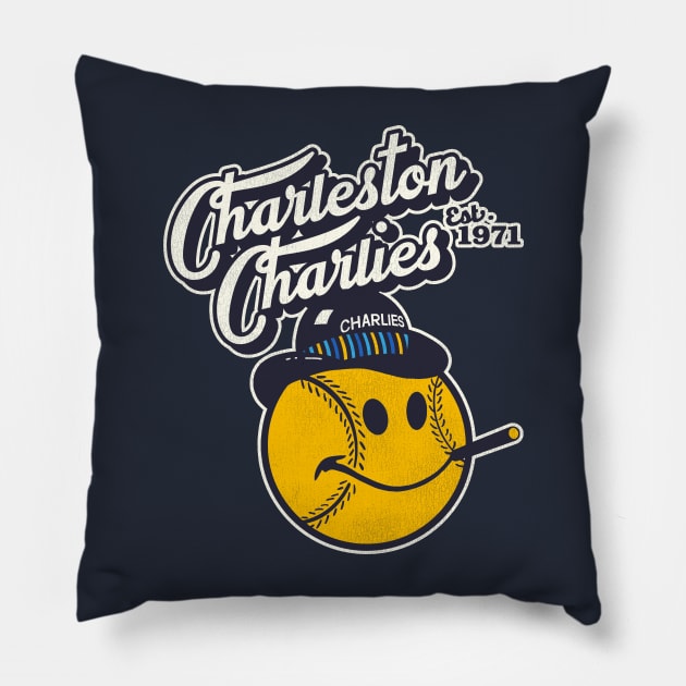 Defunct Charleston Charlies Baseball Pillow by Defunctland