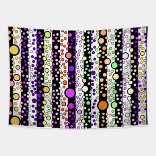 Colorful Psychedelic Hippie Trippy Retro Mod Groovy Geometric Circle Stripe Pattern Tapestry