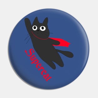 Cat superhero Pin