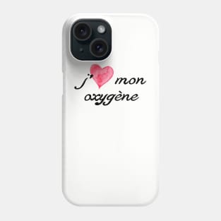 J'aime mon oxygène, logo foncé Phone Case