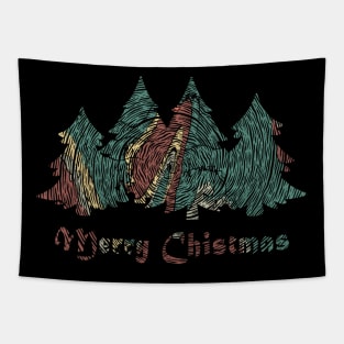 Christmas Pattern Line Art Galaxy Tapestry