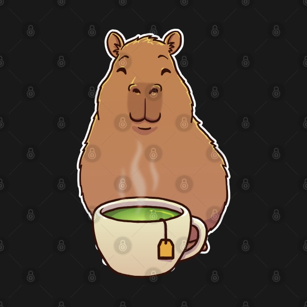 Capybara Cup of Green Tea by capydays