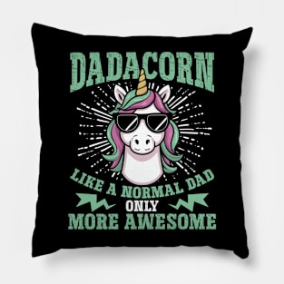 Dadacorn Unicorn Dad Father's Day Pillow