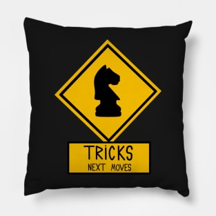 Chess Danger Sign for Knights Pillow