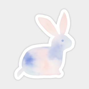 Watercolor Abstract  Cute Bunny Magnet