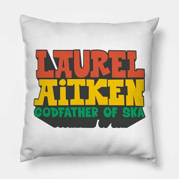 Legends Reborn: Laurel Aitken's Melodic Heritage Pillow by Boogosh