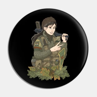 Kurdish fighter girl. Pin