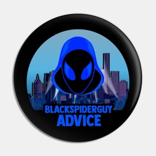 Black Spider Guy Advice (City Background) Pin