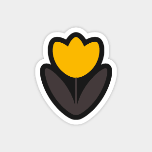 Retro Tulip in Mustard Yellow by Suzie London Magnet