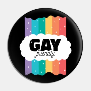 Gay Friendly // LGBTQ Ally Rainbow Pride Pin