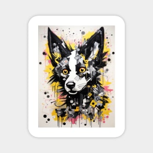 Cartoon African Wild Dog Graffiti #4 Magnet