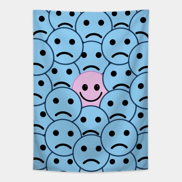 The impossible smile Tapestry by Taz Maz Design