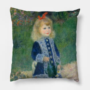 Auguste Renoir A Girl with a Watering Can 1876 Painting Pillow