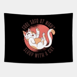 cute cat with quote Tapestry