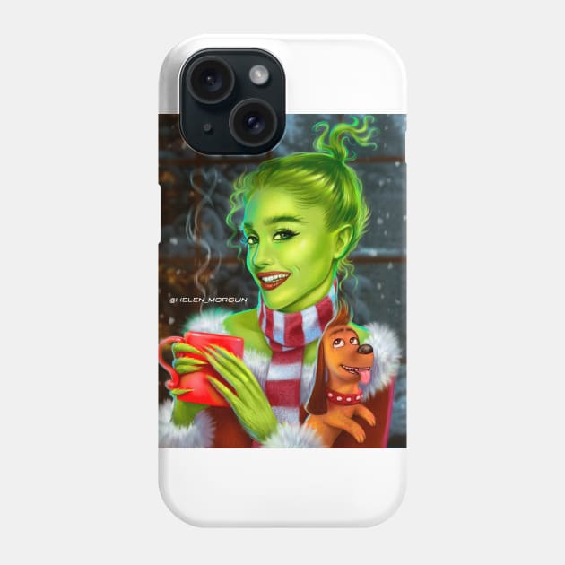 Grinch fan art Phone Case by helen_morgun