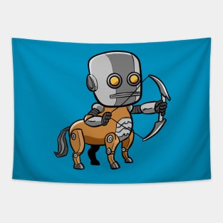 Sagittarius Robotic Zodiac Sign Tapestry