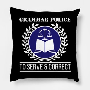 Grammar Police Pillow