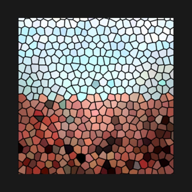 blue red brown mosaic by katerina-ez