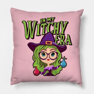 In My Witchy Era Tee Halloween Cute witch holding potions Pillow