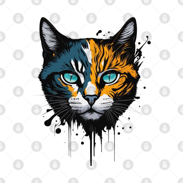 Cool Cat Graphic Illustration Design by TheFunscape.ai