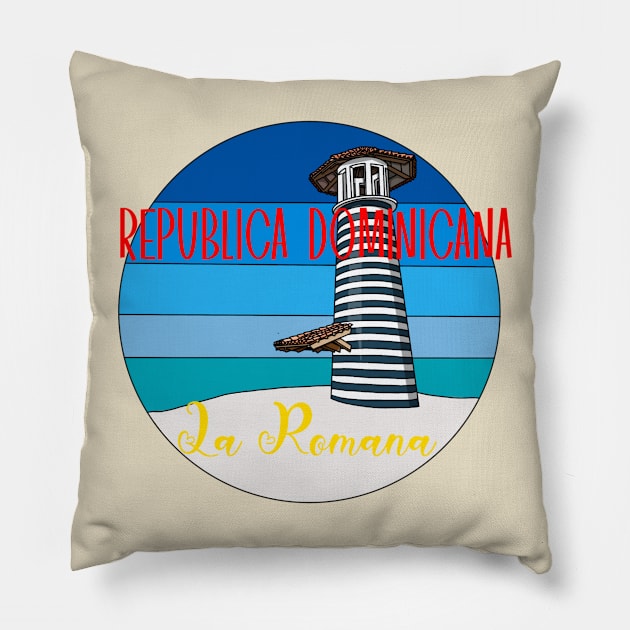 La Romana Beach Pillow by KAWSTIK