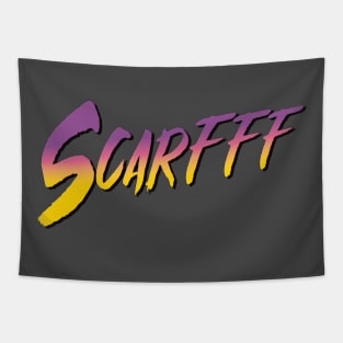 Scarfff - Retro Street Fighter Lettering by Mo J. Lozano Tapestry