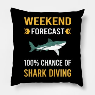Weekend Forecast Shark Diving Diver Pillow