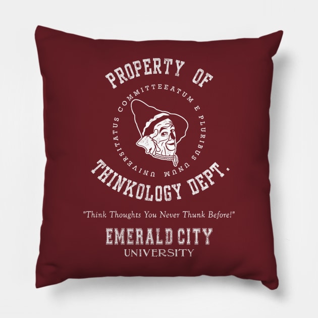 Thinkology Dept. | Emerald City University | Scarecrow Pillow by rydrew