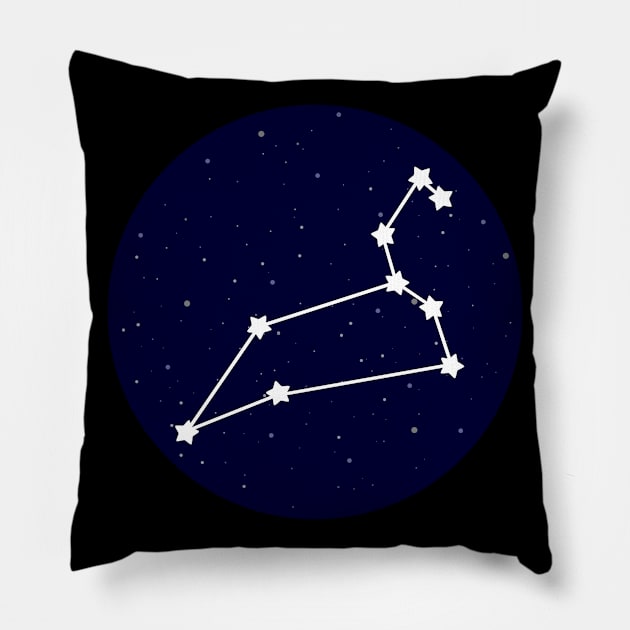 Leo Zodiac Constellation Pillow by lulubee